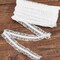 1" x 20 Yards White/Silver Organza Stretch Lace Trim 5 Packs Organza Trim